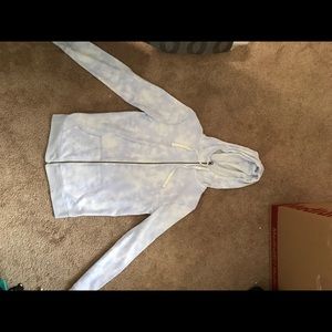 Lavender and white hoodie